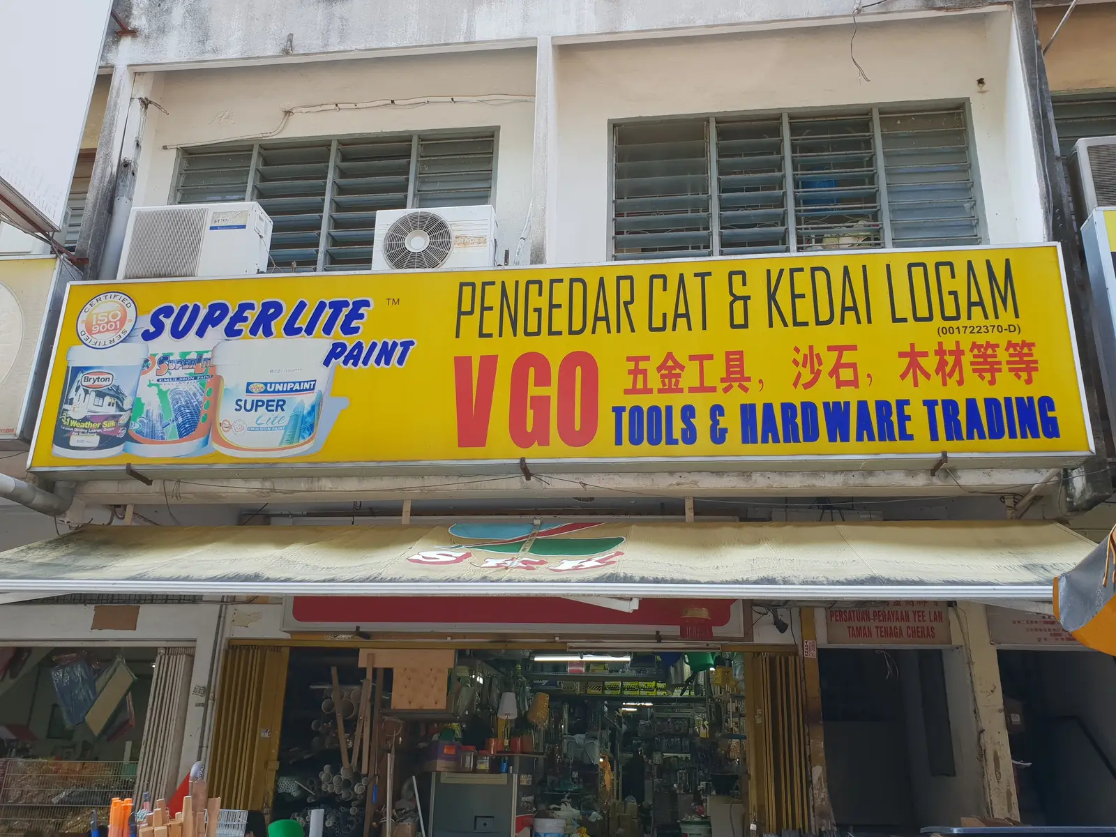 Shopfront of V Go Tools & Hardware Trading in Kuala Lumpur