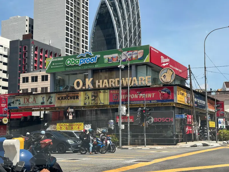 Shopfront of Okay Hardware Kampung Baru